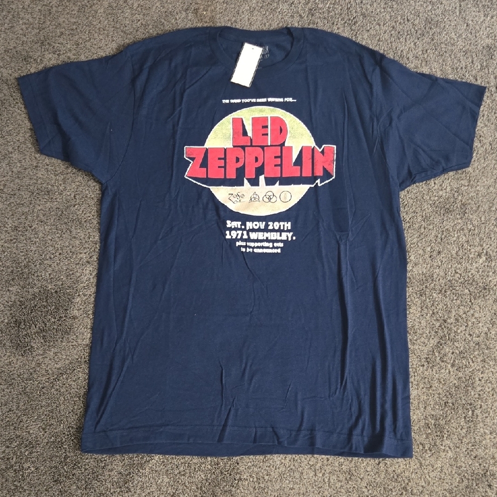 Led Zeppelin Navy Blue Short Sleeve Tee